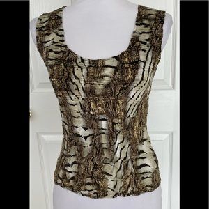Alberto Makali Sleeveless Animal Print Top - size M